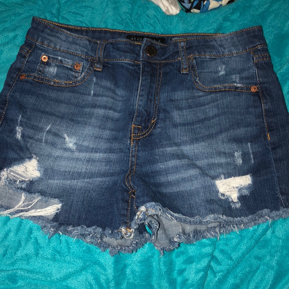 Aero High-waisted Jean Shorts